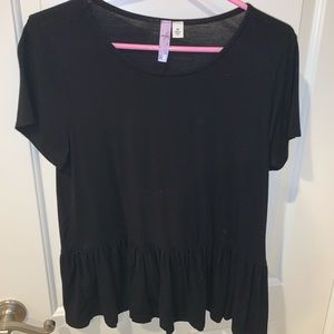 black peplum shirt